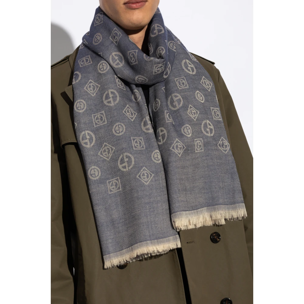 Giorgio Armani Kasjmier sjaal Blue Heren