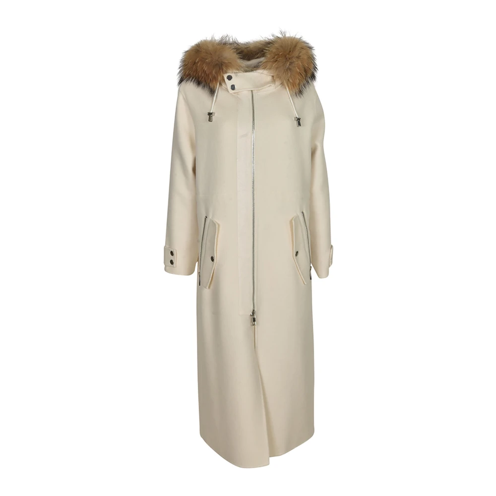 P.a.r.o.s.h. Roomkleurige Jassen voor Vrouwen Beige Dames