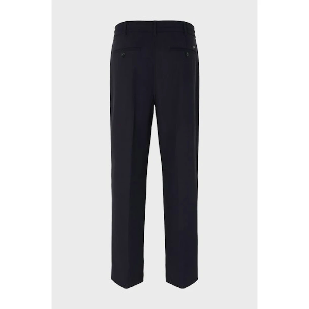 Emporio Armani Broek met trekkoord in de taille Blue Heren