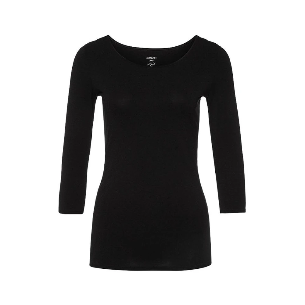 Marc Cain Women's Black Long Sleeve T-Shirts, Xs, Delicate Long Sleeve Top