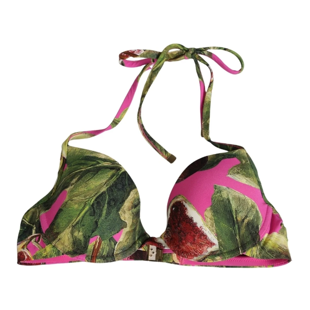 Dolce & Gabbana , Bikinis, Female, Multicolor, Xs, Push-Up Bikini Top