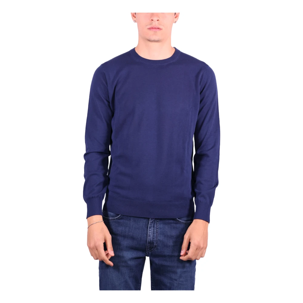 Kangra Men's Blue Crewneck Jumper