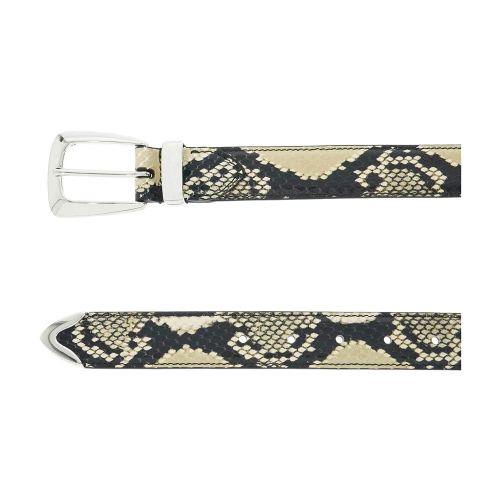 Khaite Python-geprinte riem met zilveren gesp Multicolor Dames