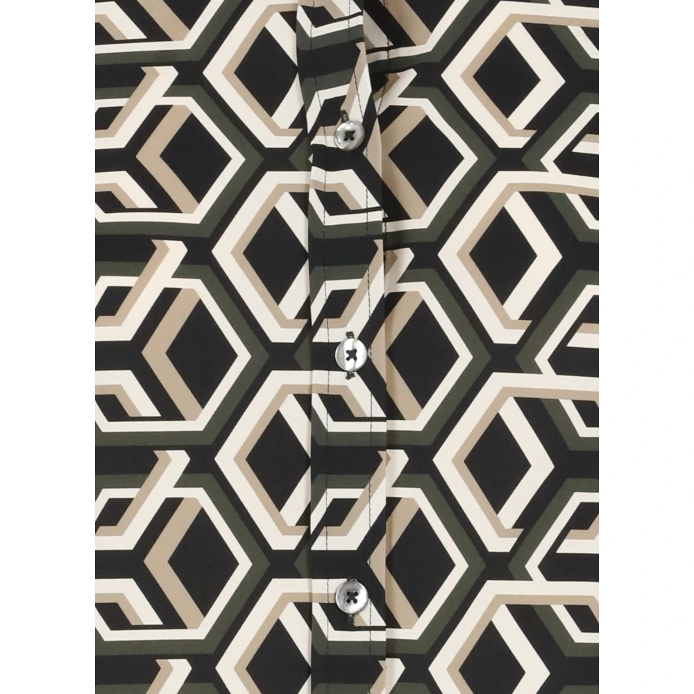 RRD Geometrisch Patroon Damesoverhemd Black Dames