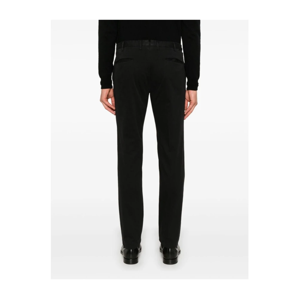 Incotex Zwarte Slim Fit Stretch Broek Black Heren