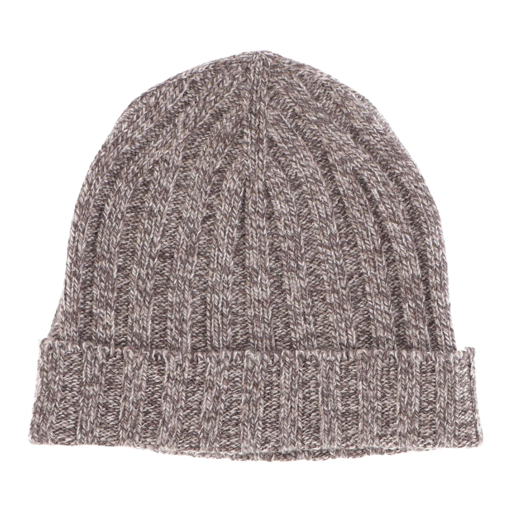 Filippo De Laurentiis Varm Stickad Beanie Mössa Beige, Herr