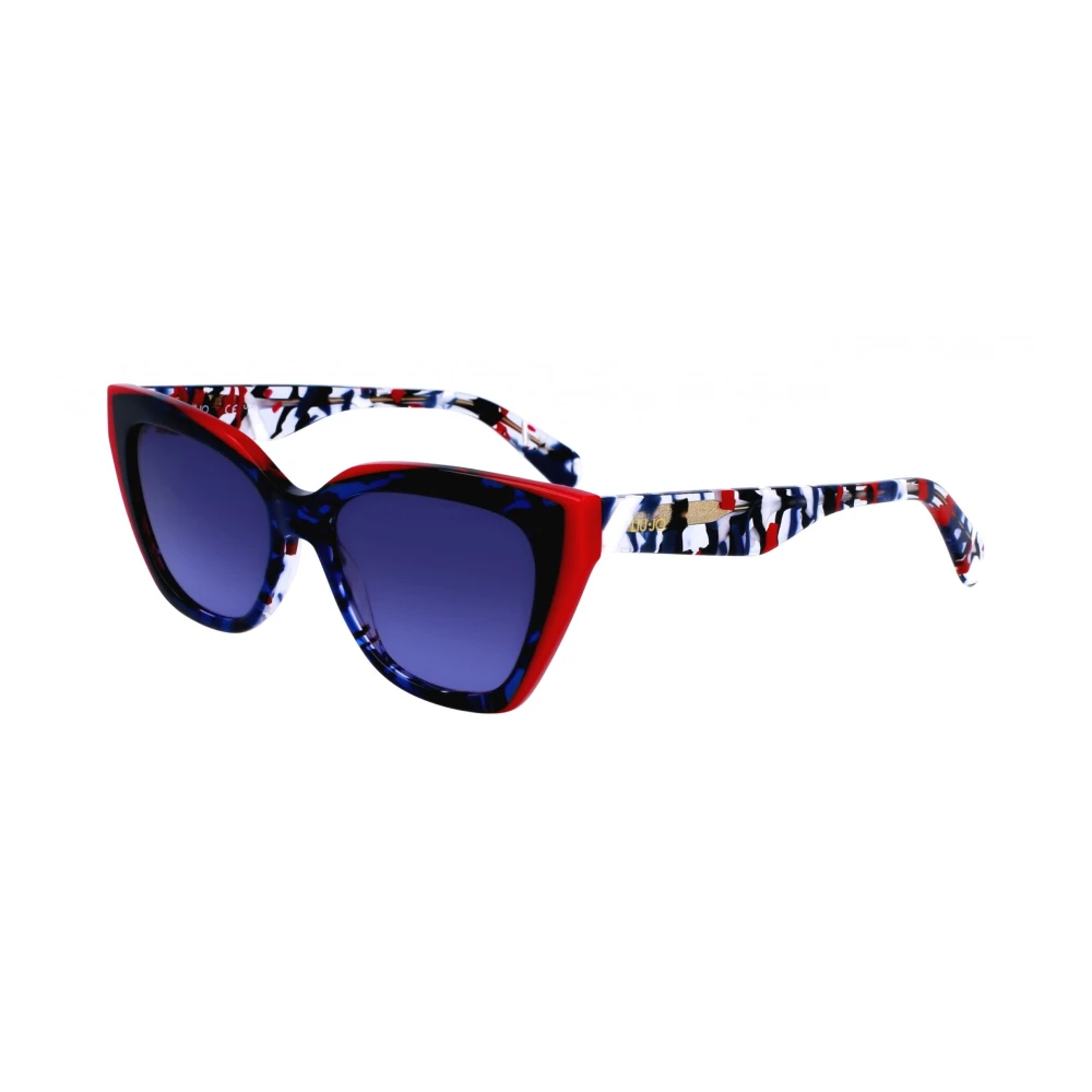 Liu Jo Blue Lj784s 435 Woman Sunglasses Acetate Butterfly Normal Shaded - Image 2
