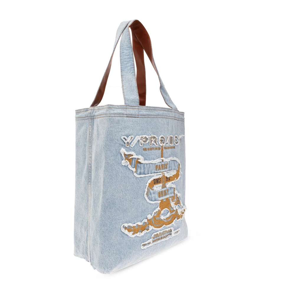 Y Project Parijs Beste denim shopper tas Blue Unisex