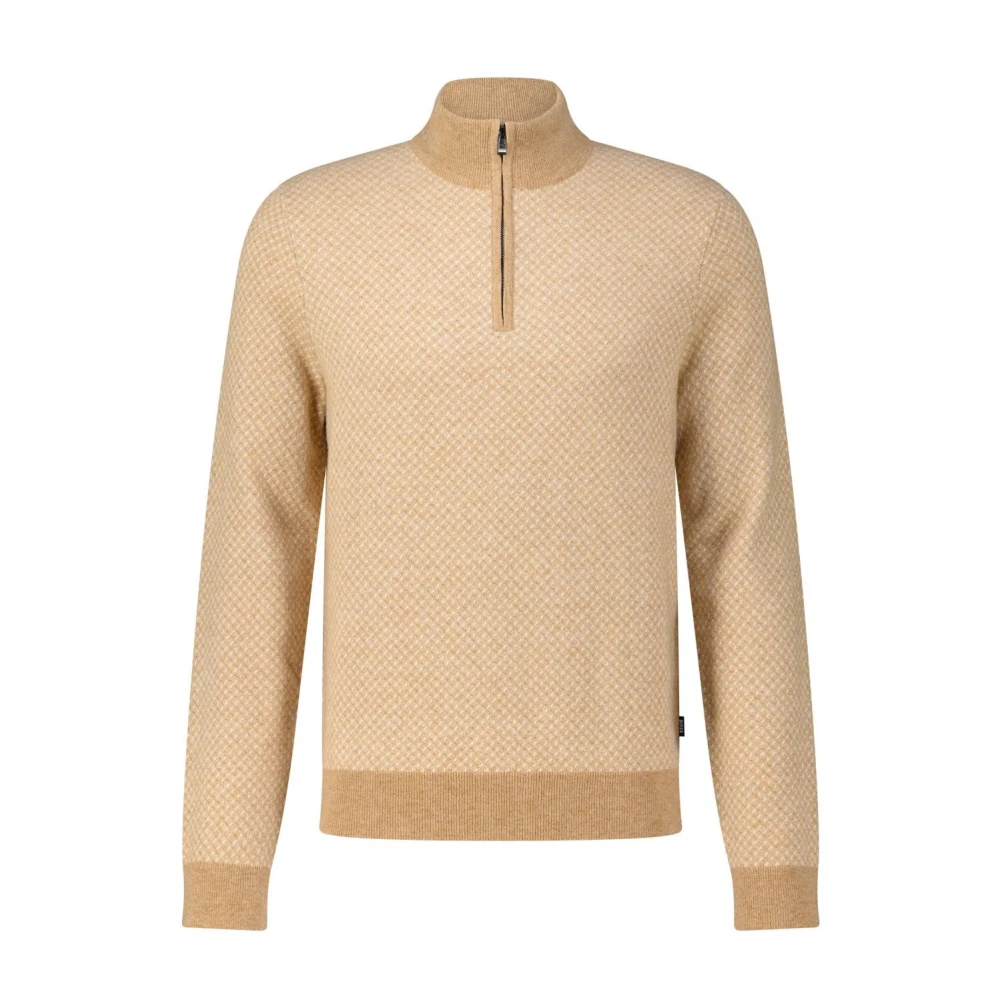 Hugo Boss Stijlvolle Wollen Troyer voor Koude Dagen Beige Heren