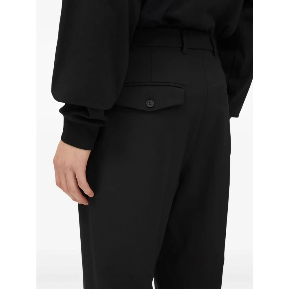 Msgm Zwarte Broek voor Mannen Aw24 Black Heren