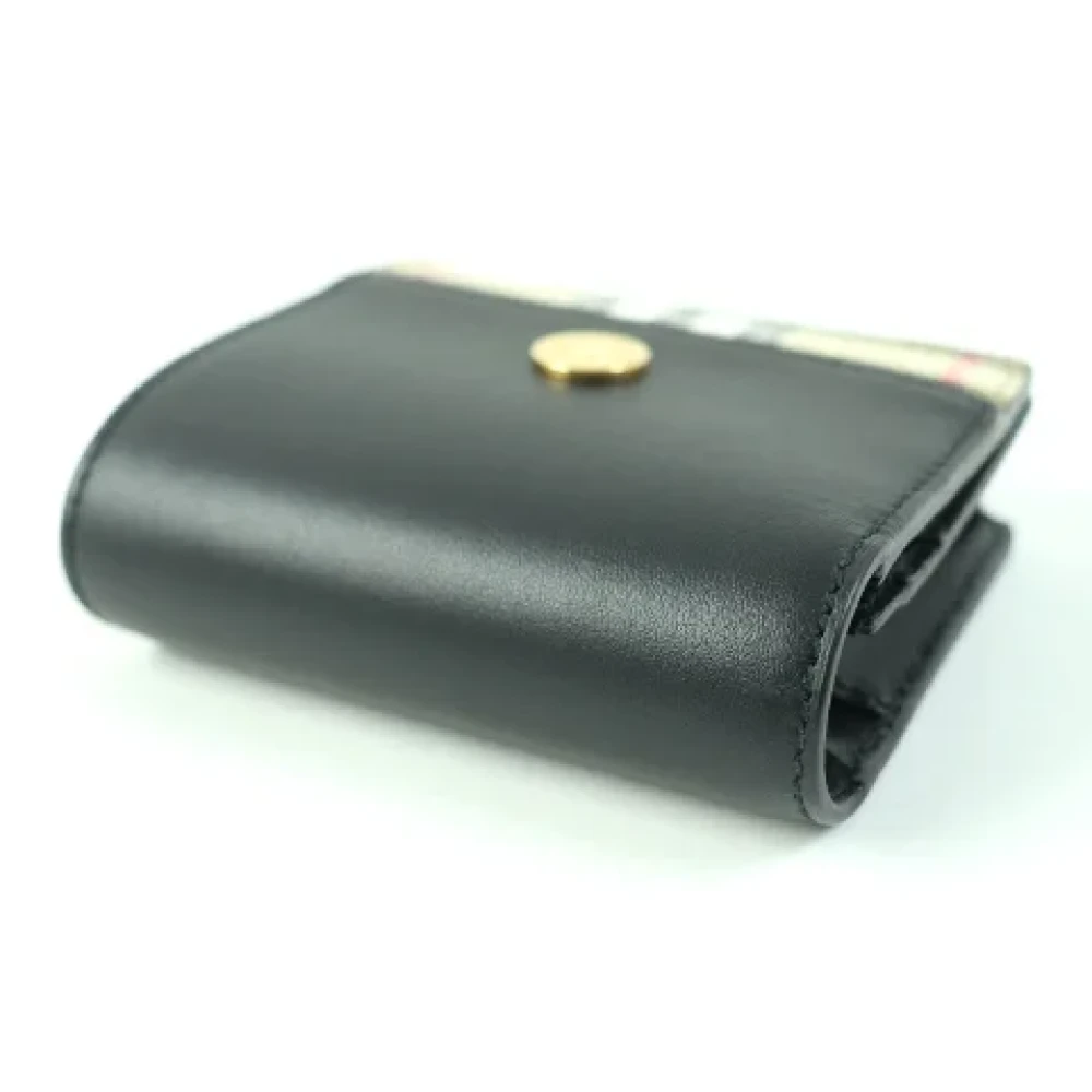 Burberry Vintage Pre-owned Leather wallets Black Dames