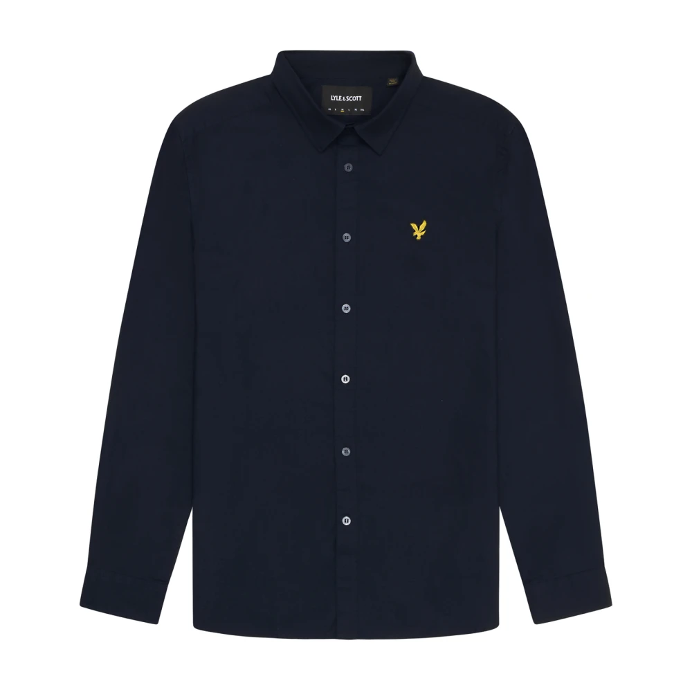 Lyle & Scott Poplin Overhemd Lange Mouw Blue Heren