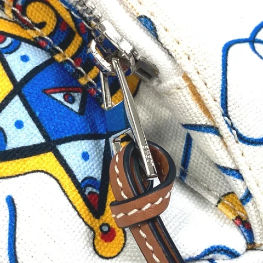 Loewe Pre-owned Fabric crossbody-bags White Heren