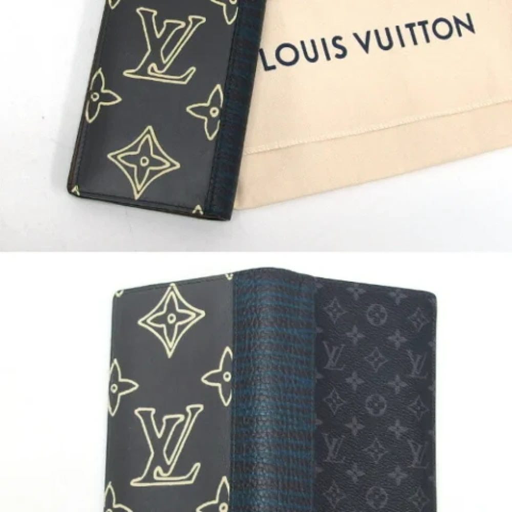 Louis Vuitton Vintage Pre-owned Leather wallets Black Heren