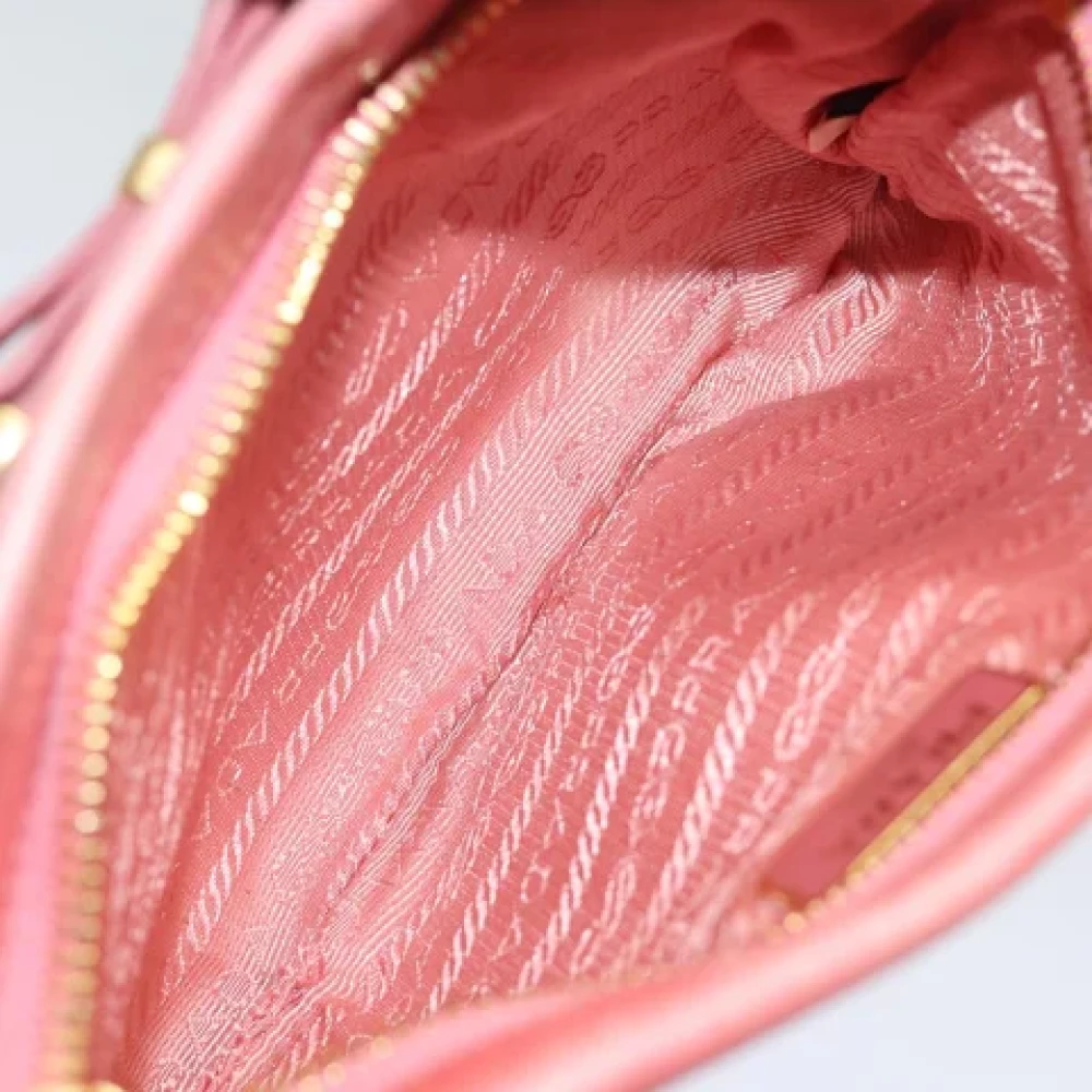 Prada Vintage Pre-owned Leather clutches Pink Dames