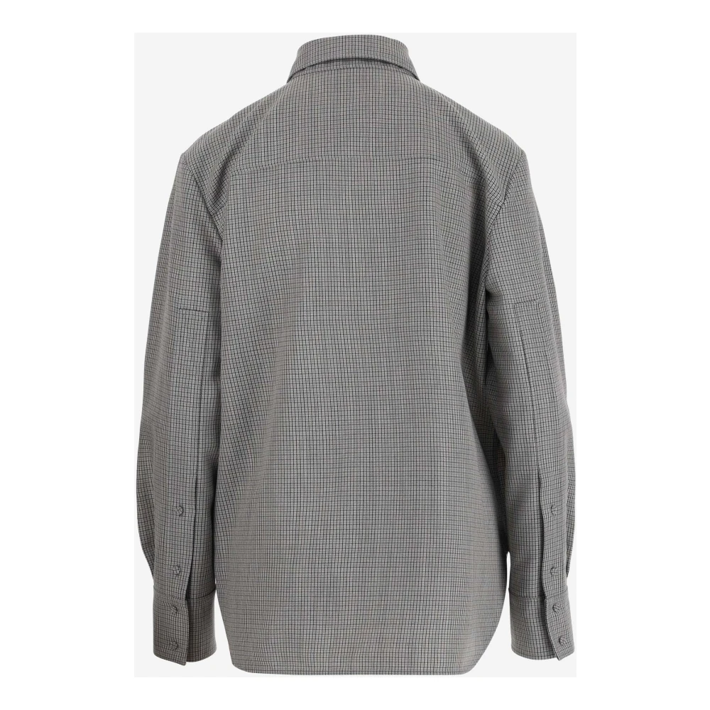 Jil Sander Zachte wollen overhemd met knoopsluiting Gray Dames