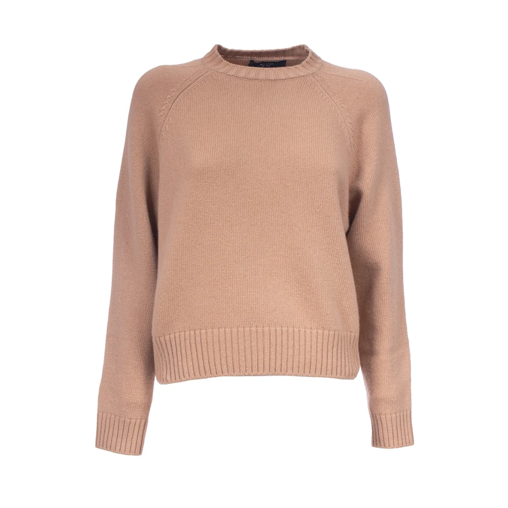 Max Mara Weekend Mjuk Ull Raglan Tröja Brown, Dam