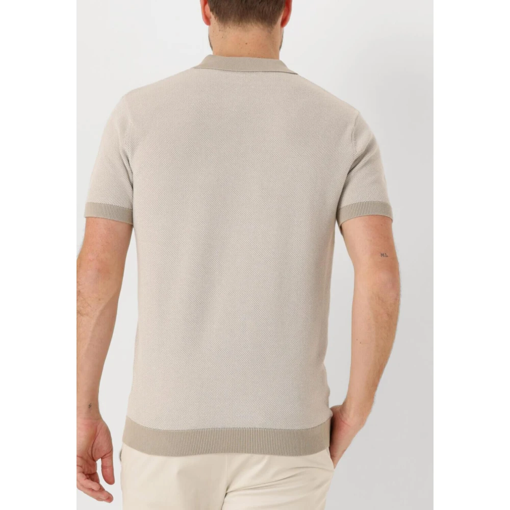Gentiluomo Heren Polo No Button Shirt Beige Heren