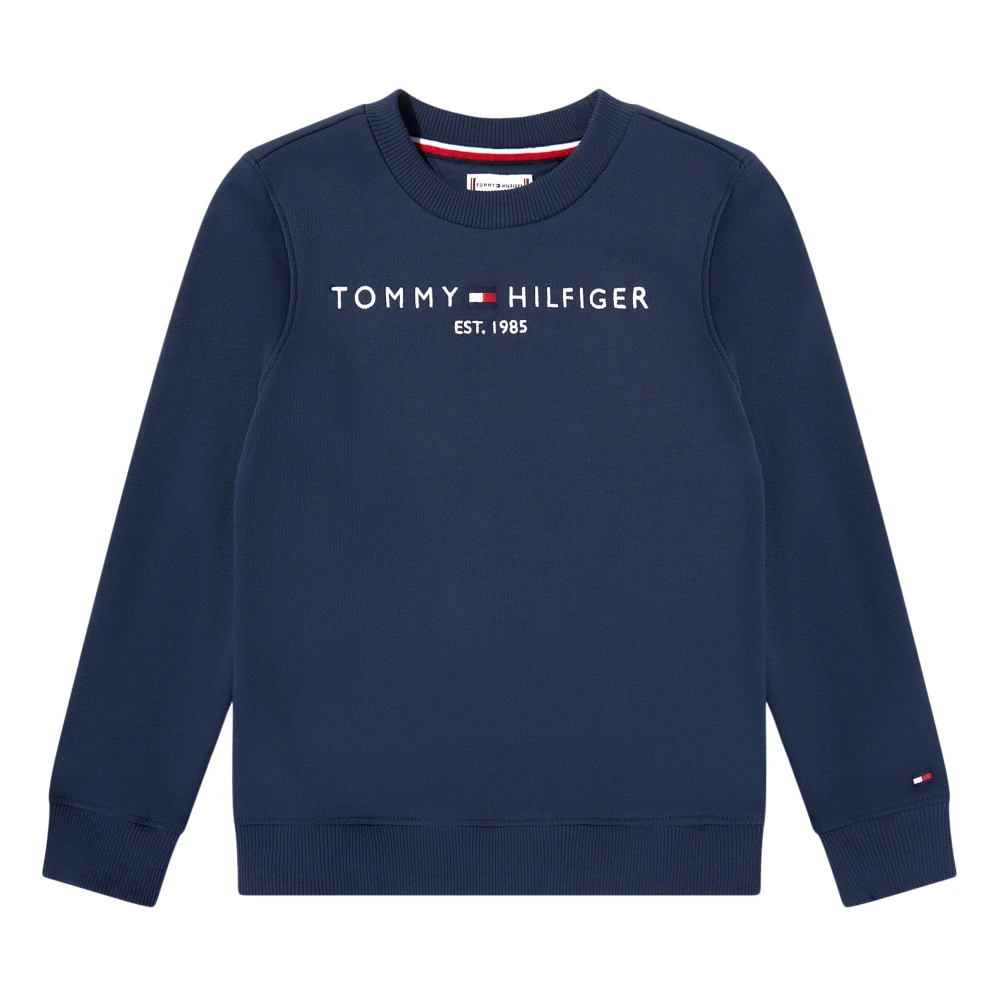 Tommy Hilfiger Unisex Kids Blue Sweatshirts,, Essential Kids Sweatshirt Size 7 Y