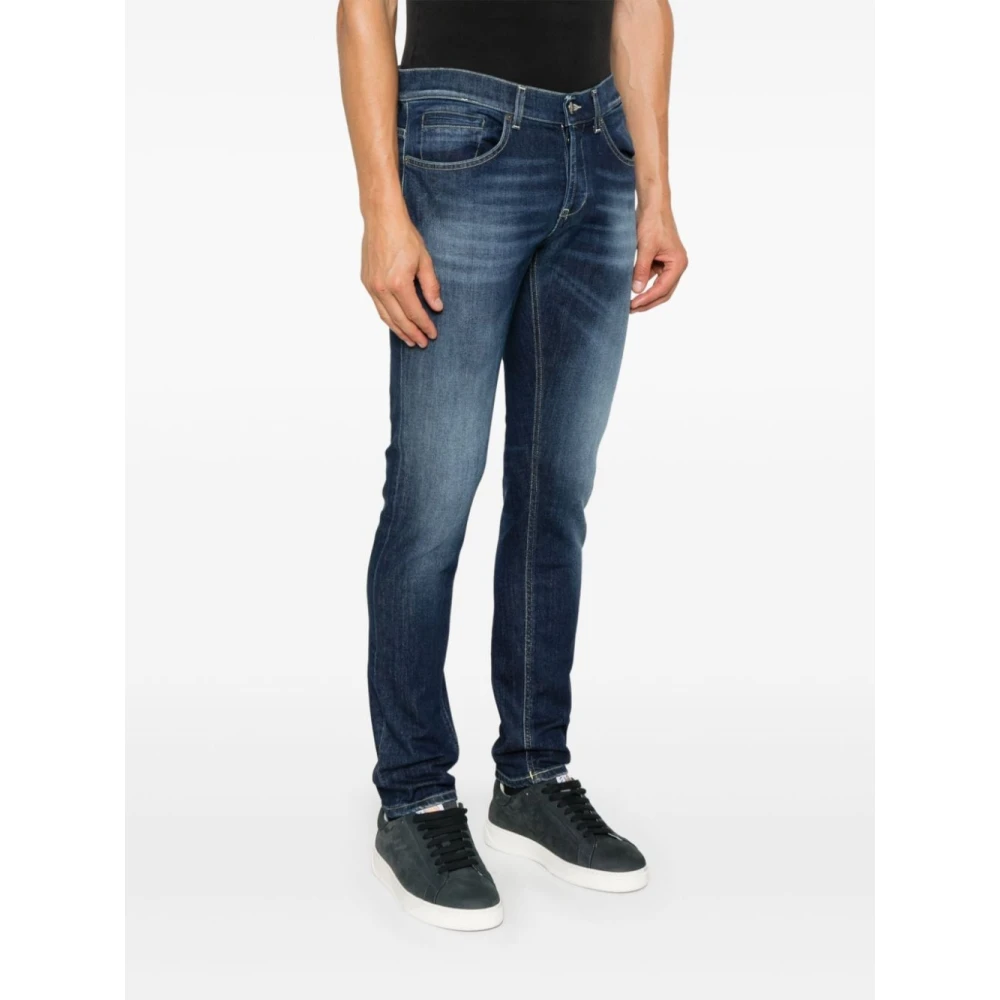 Dondup Blauwe Denim Skinny Broek Blue Heren