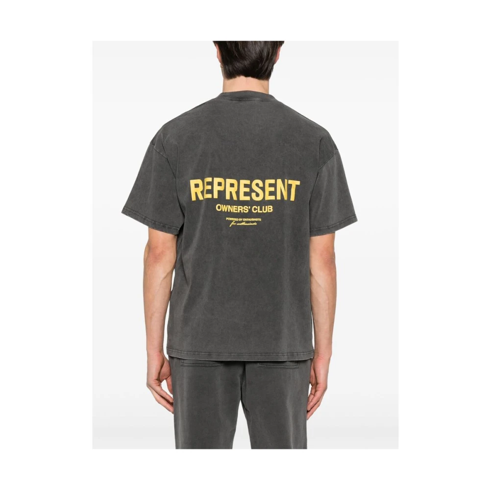 Represent T-shirt met ronde hals en korte mouwen Gray Heren
