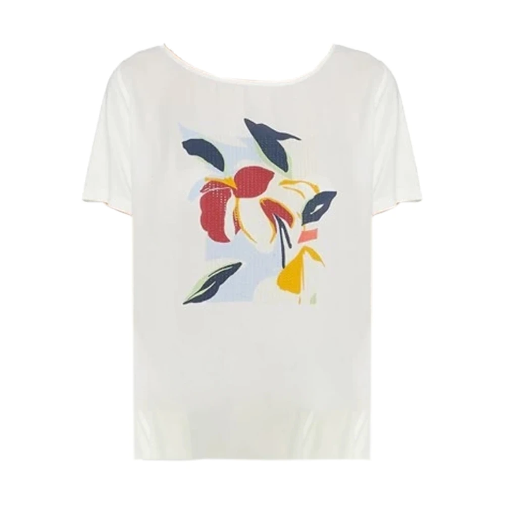 Pennyblack Bloemenprint T-shirt White Dames