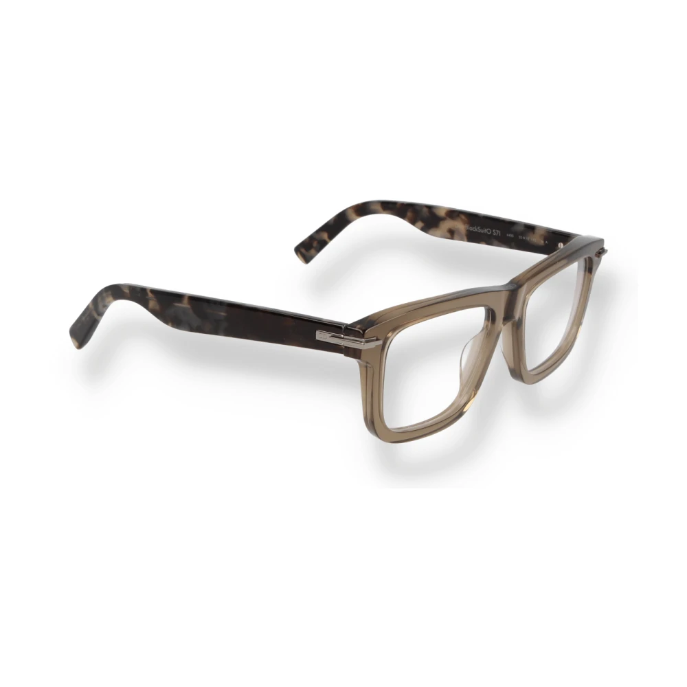 Dior Rechthoekige Vierkante Havana Acetaat Bril Brown Unisex