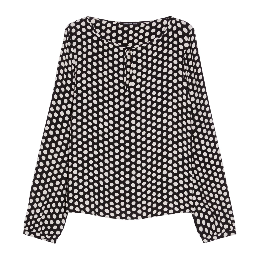 Pennyblack Polkadot blouse in sable Multicolor Dames