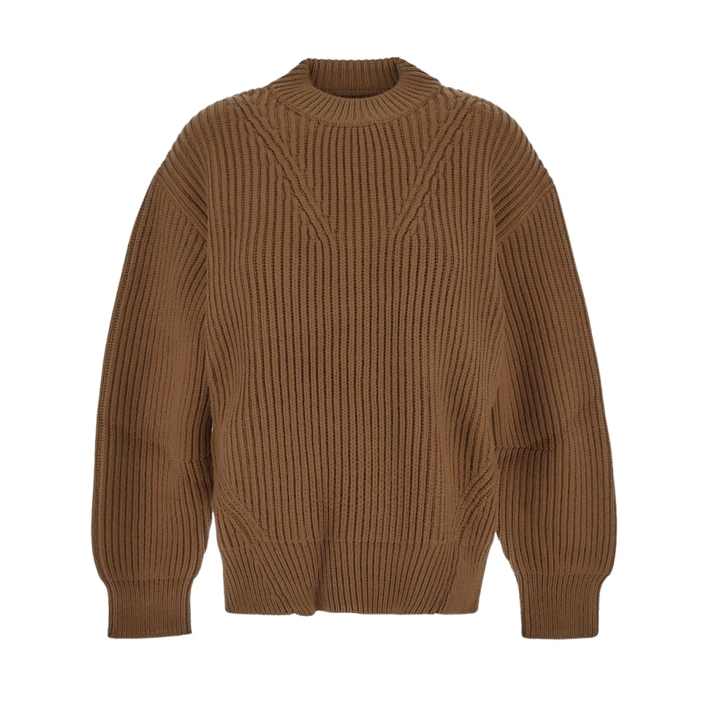 Jil Sander Chunky Merino Trui Brown Dames