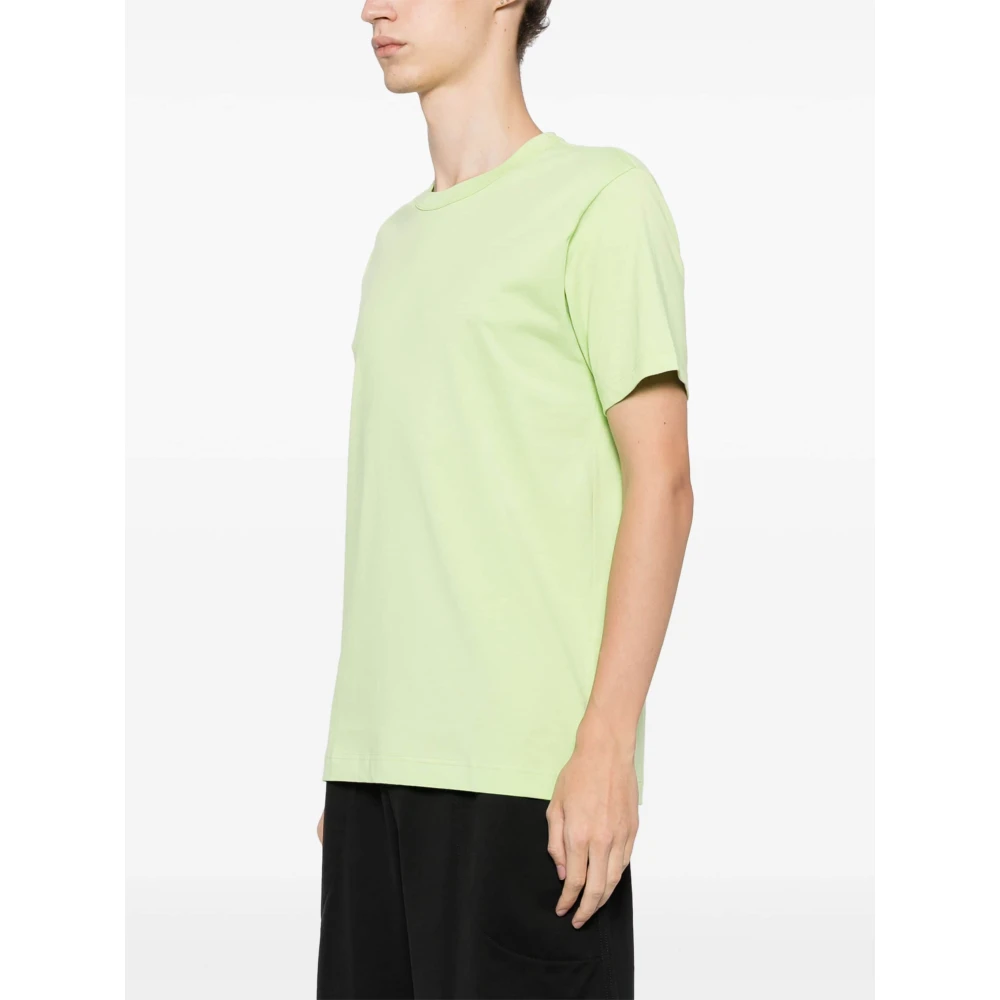 Comme des Garçons Citroengroen Logo-Print T-shirt Green Heren