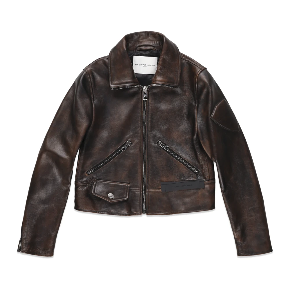 Jackets > Leather Jackets - - Philippe Model - Modalova