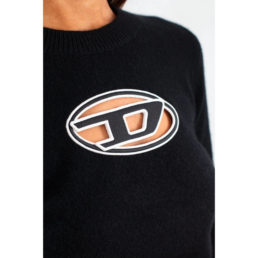 Diesel Ovale Sweater in 9XX Black Dames