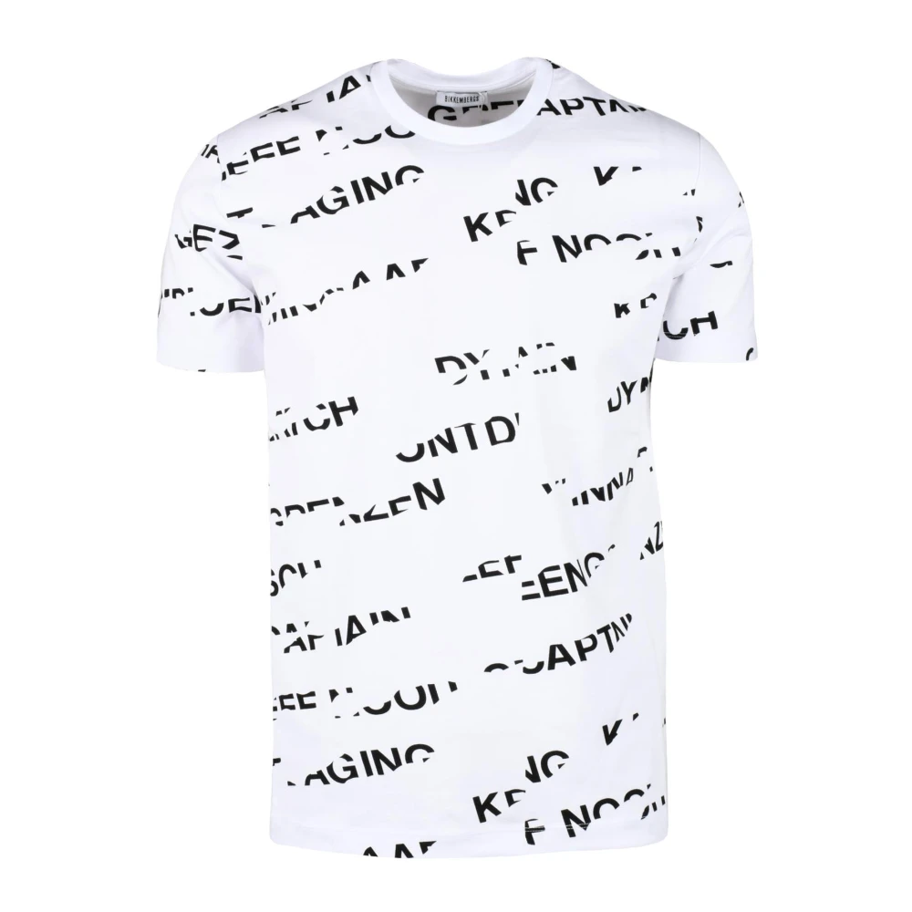 Bikkembergs Katoen Elastaan T-shirt White Heren