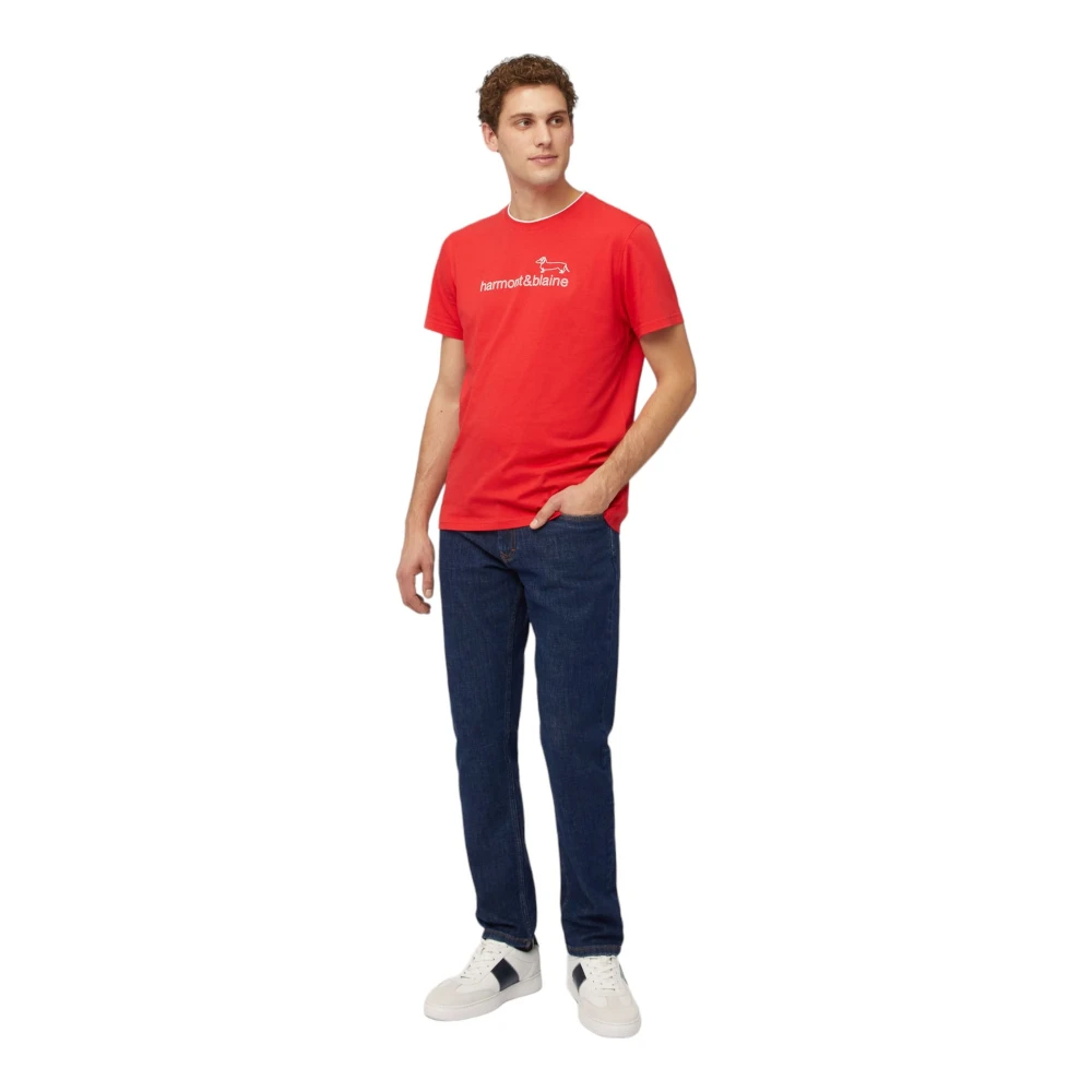 Harmont & Blaine Korte Mouw T-shirt Red Heren