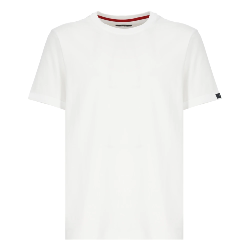 Fay Witte Crewneck T-shirt en Polo White Heren