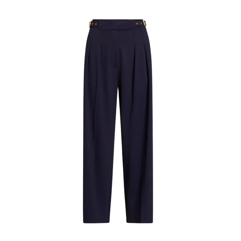 Ralph Lauren Wijde Pijpen Broek Blue Dames