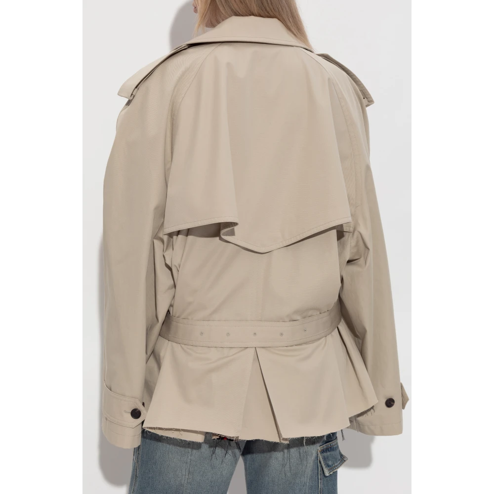 Balenciaga Korte Trenchcoat Beige Dames