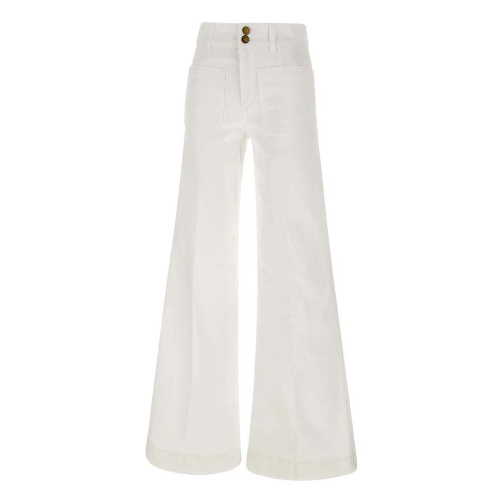 Seafarer Witte Wide Leg Denim Jeans White Dames