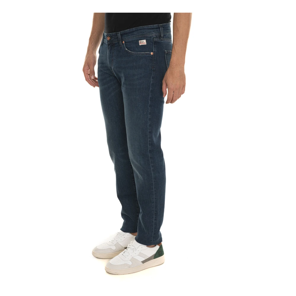 Roy Roger's Denim Jeans met Contrasterende Stiksels Blue Heren