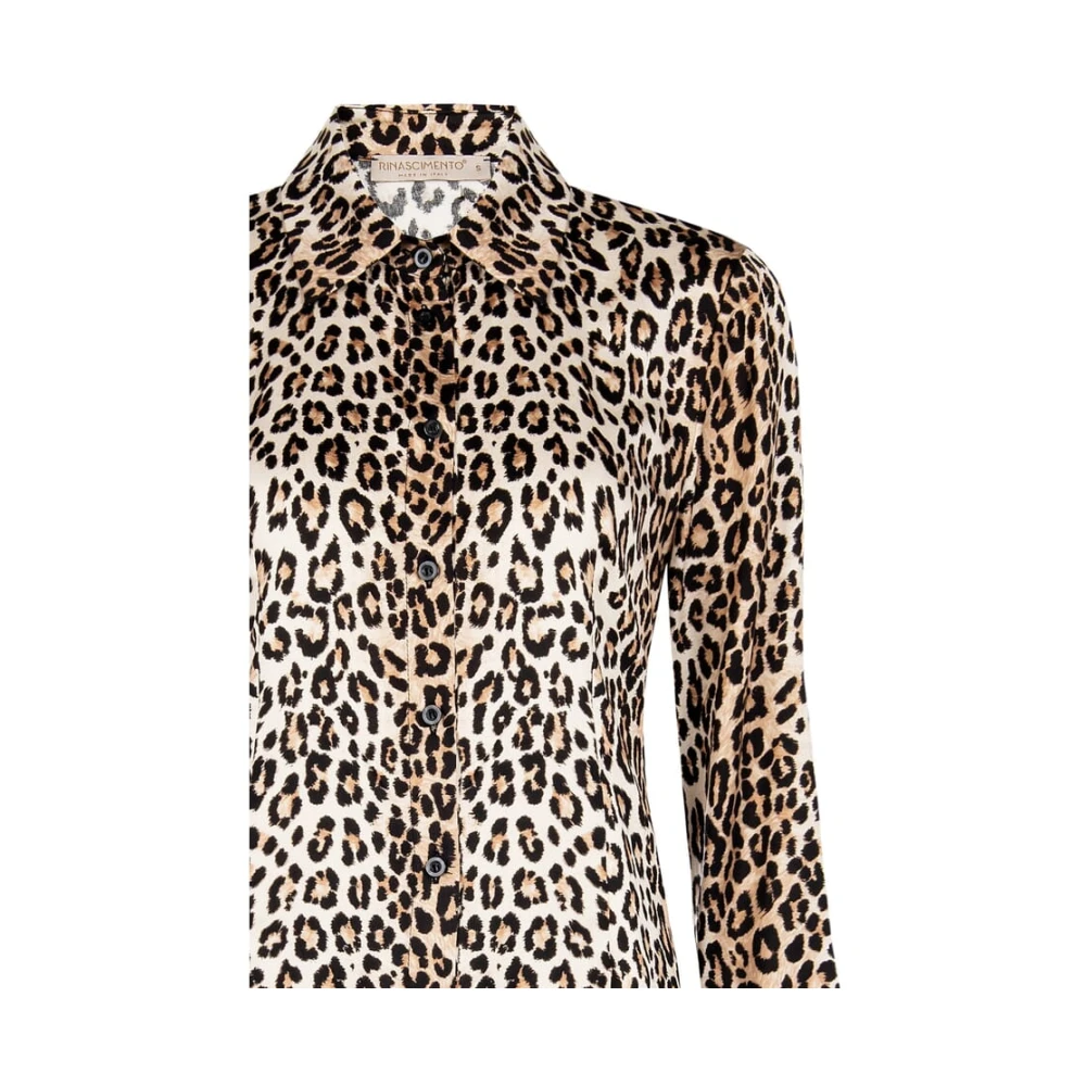 RINASCIMENTO Soepelvallende Viscose Blouse Beige Dames