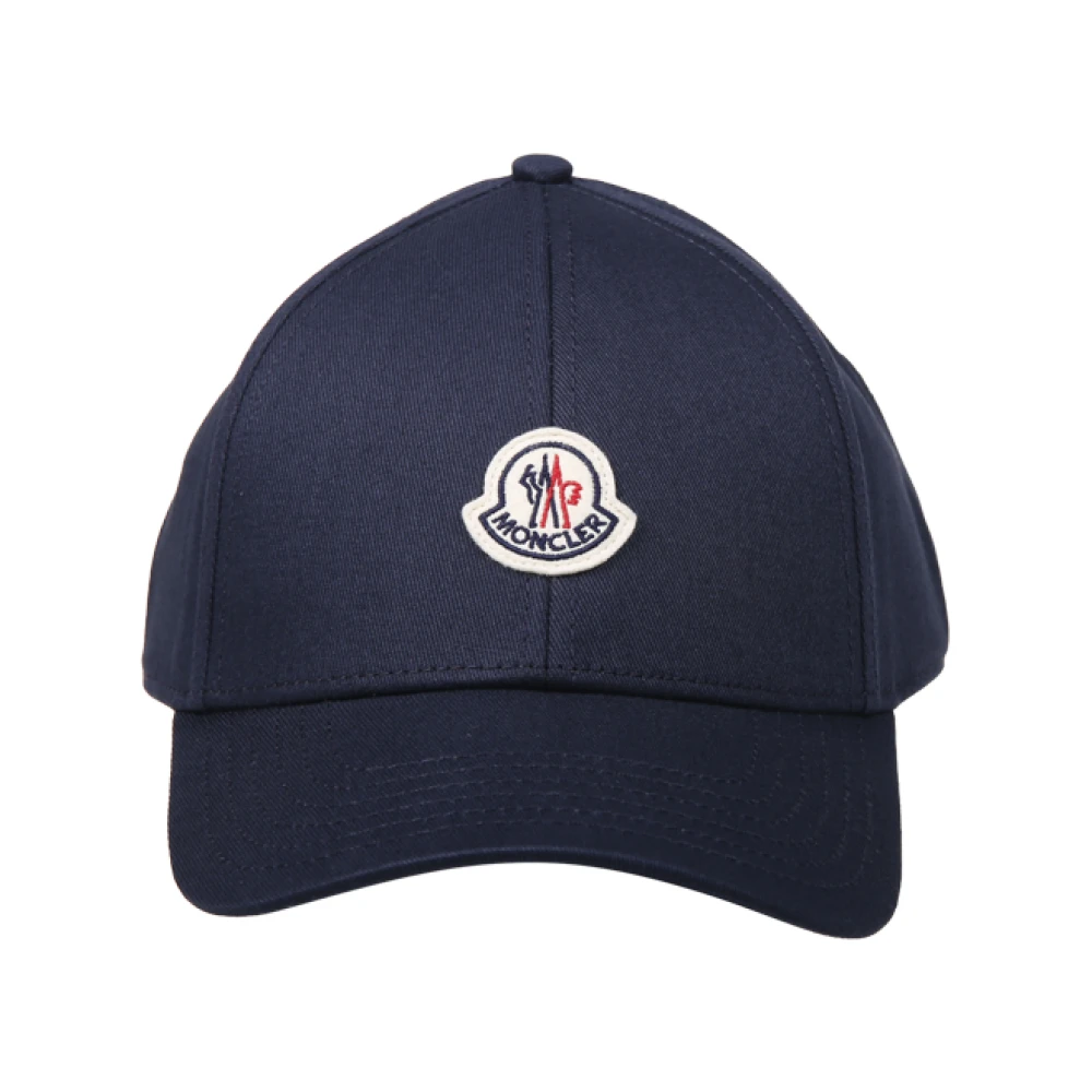 MONCLER | Navy blue cotton gabardine baseball cap | Man | PZ - Image 4