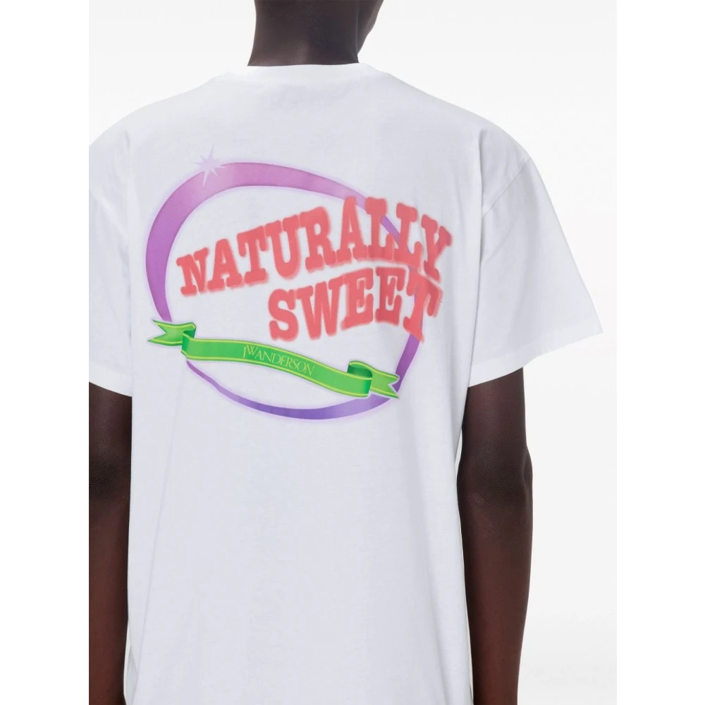 JW Anderson Naturally Sweet Katoenen T-Shirt White Heren