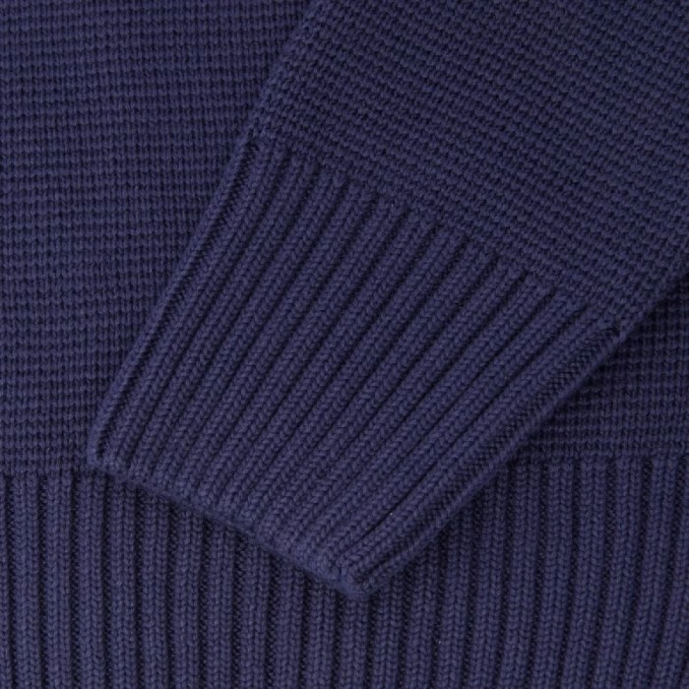 Ma.strum Milano Gebreide Ronde Hals in True Navy Blue Heren