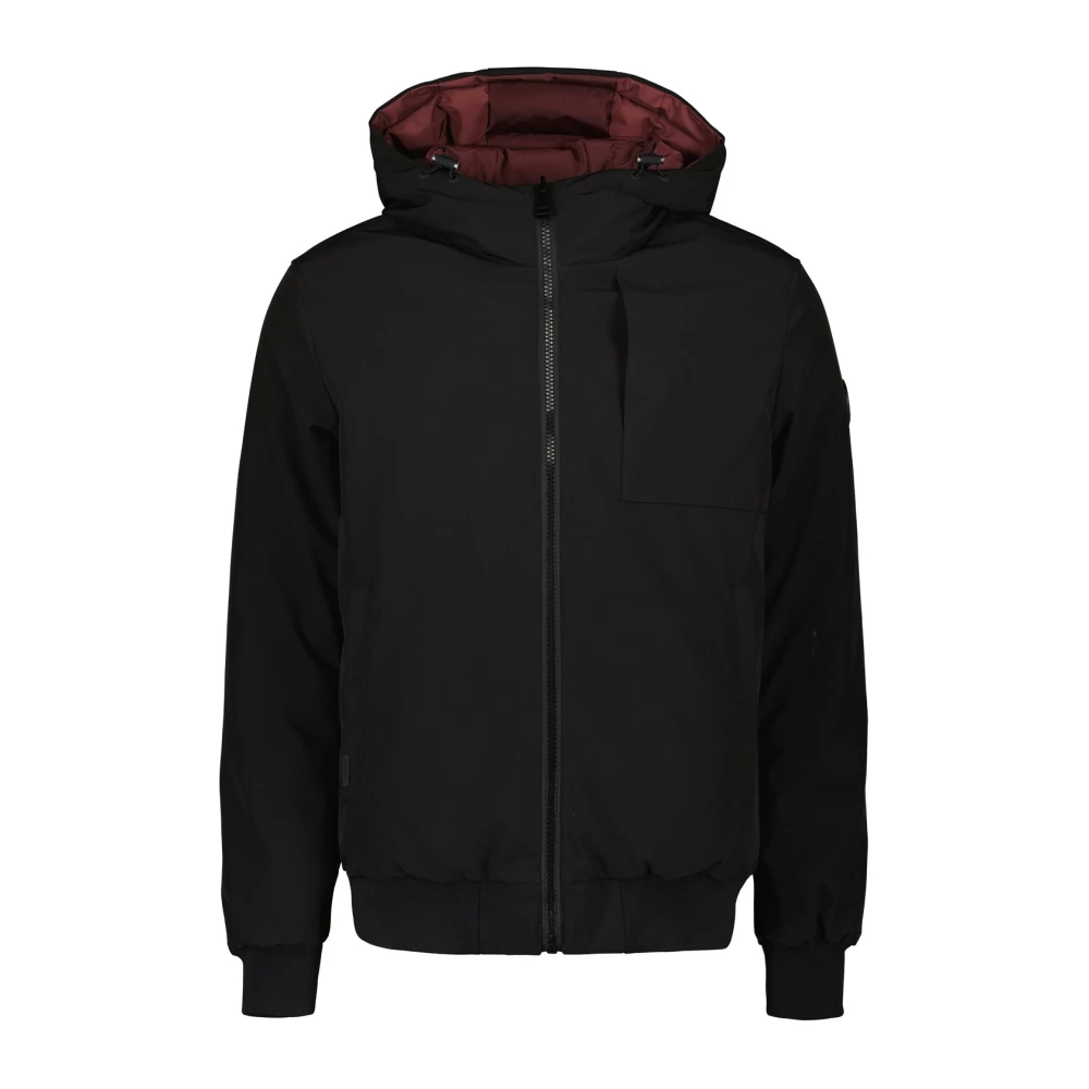 Airforce tussenjas zwart effen rits slim fit