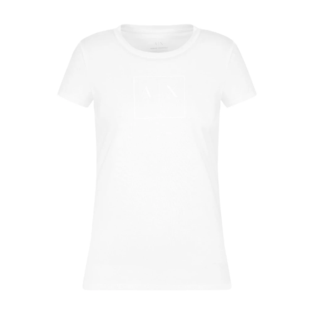 Armani Exchange Vrouw Wit Tops Dames, L, T-Shirt