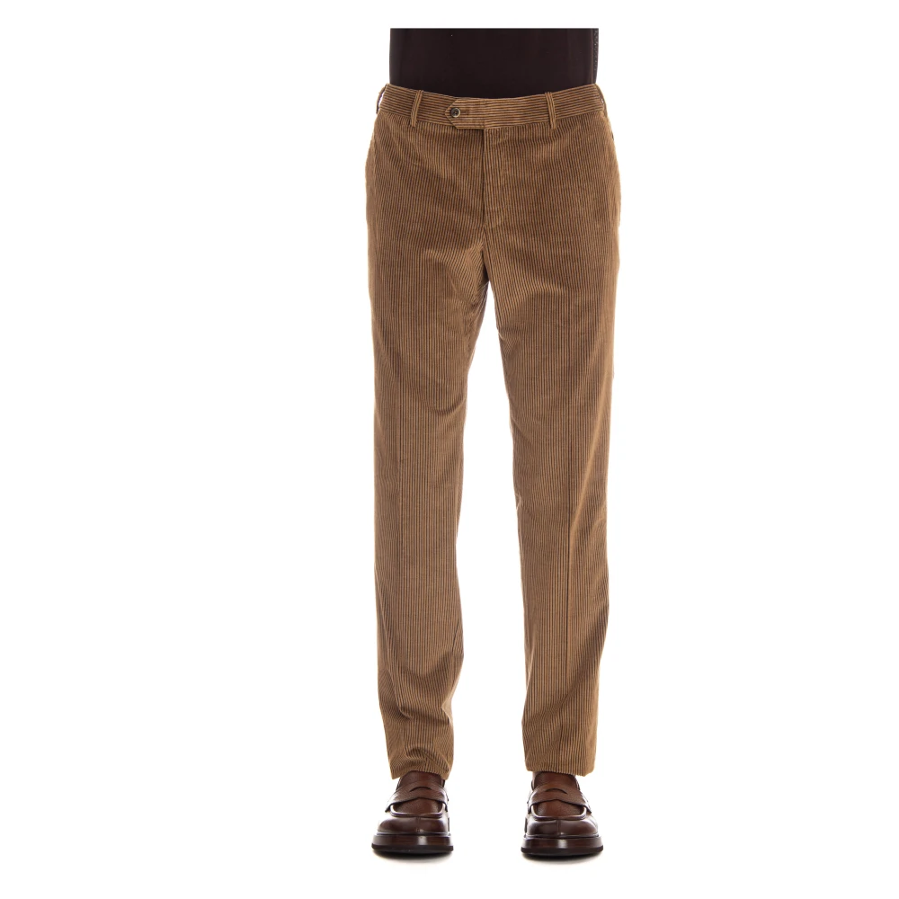 PT Torino Fluwelen Bicolor Joggerbroek Brown Heren