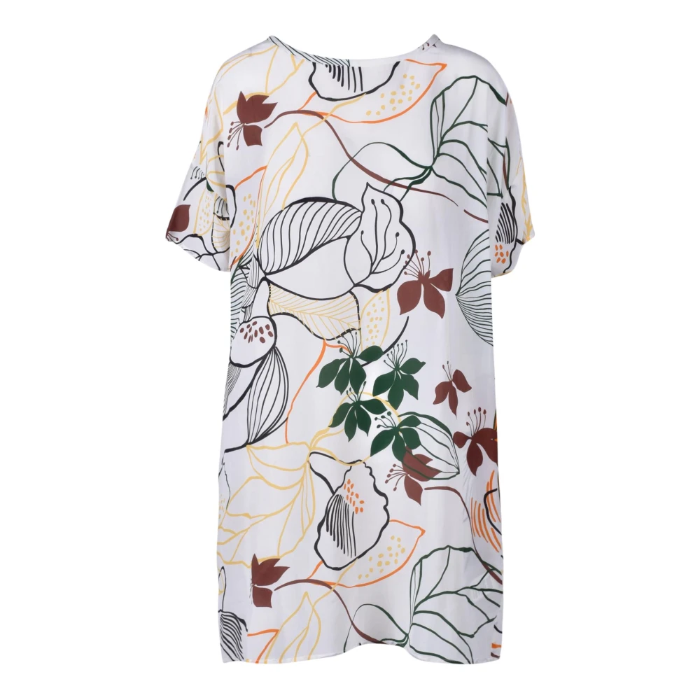 Attic and Barn Zijden blend damesjurk White Dames