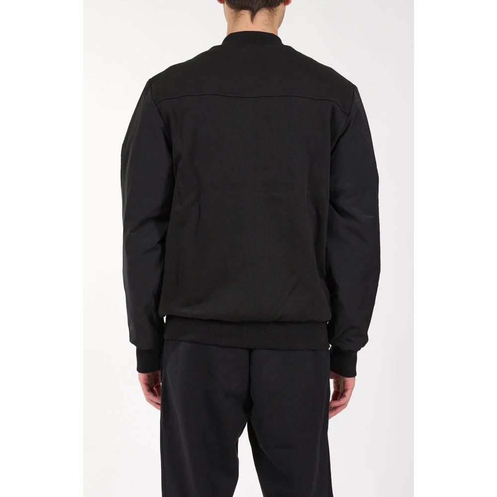 Hugo Boss Katoenen Zip-Up Sweater Black Heren