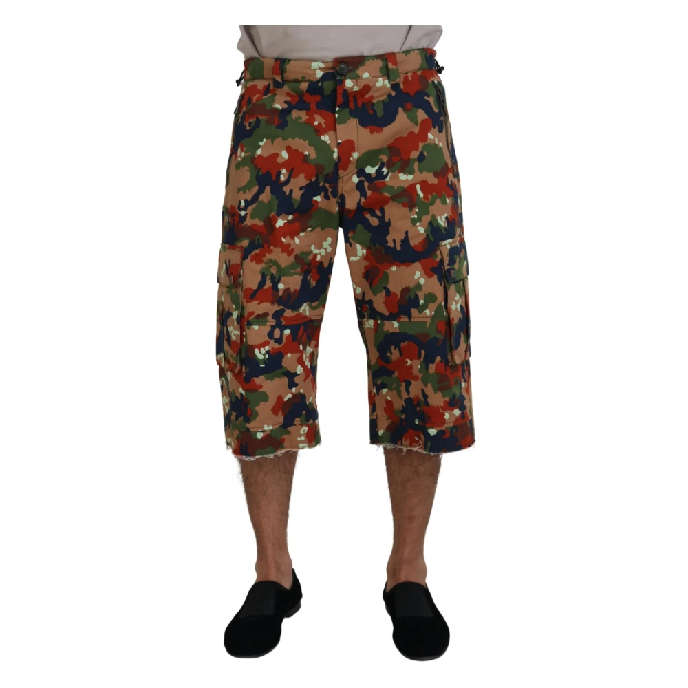 Dolce & Gabbana Men's Multicolor Camo Cargo Shorts