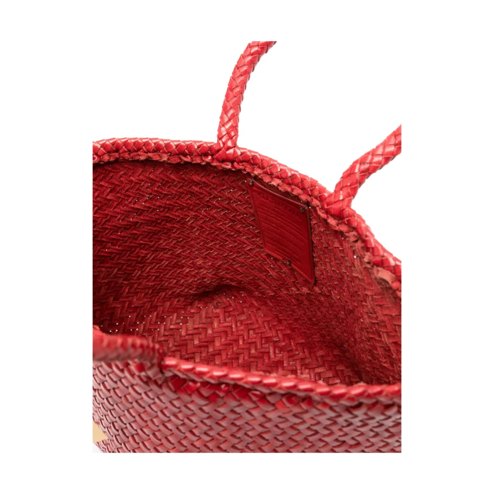 Dragon Diffusion Rode Leren Trapeze Handtas Red Dames
